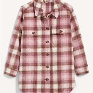NWOT Old Navy Plaid Soft Brushed Utility Shacket